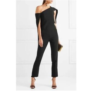 Roland Mouret Carlton Asymmetric Slim-leg Cady Jumpsuit Size 14
